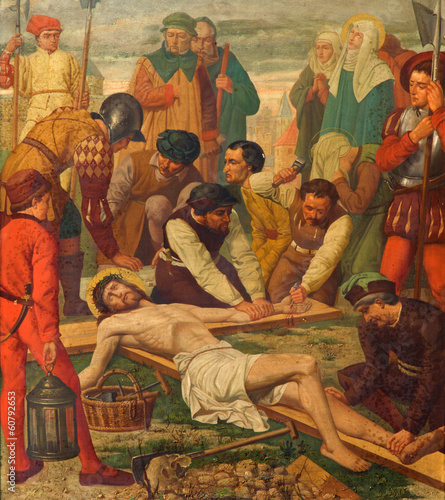Mechelen - Crucifixion as part the Cross way cycle