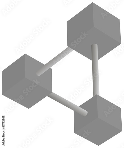 Optical illusion paradox symbol. Vector illustration.
