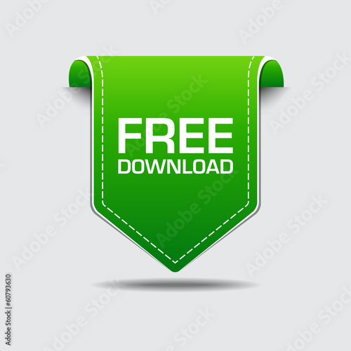 Green Label Free Download Vector Icon