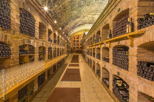 Interior of wine callar in Bratislava