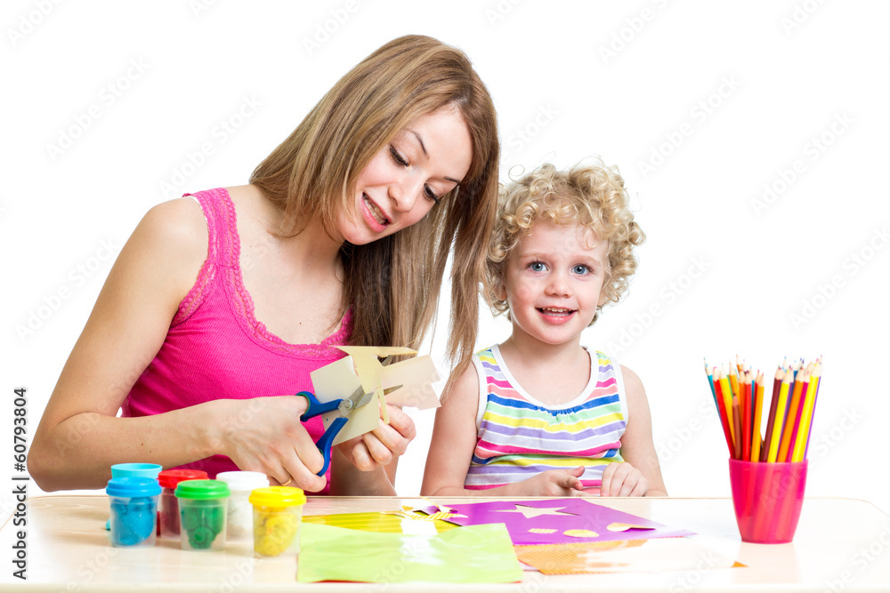 Mother and child mold and cut together Mother and child mold and cut together