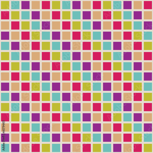 Seamless pattern with colored squares.