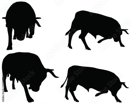 cattle collection - vector silhouette
