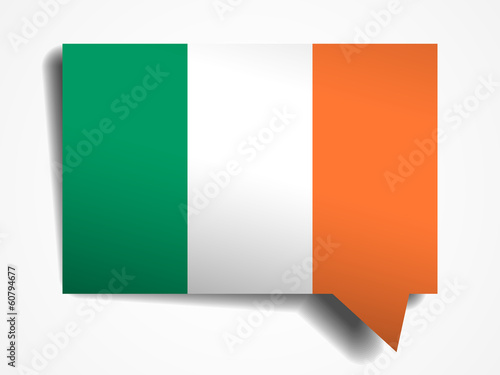 Free Download Ireland flag paper realistic speech bubble - GFXLoad