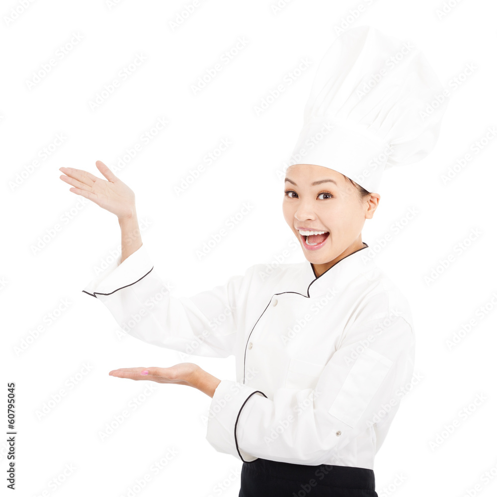 young graceful woman dressed as a cook with cap young graceful woman dressed as a cook with cap
