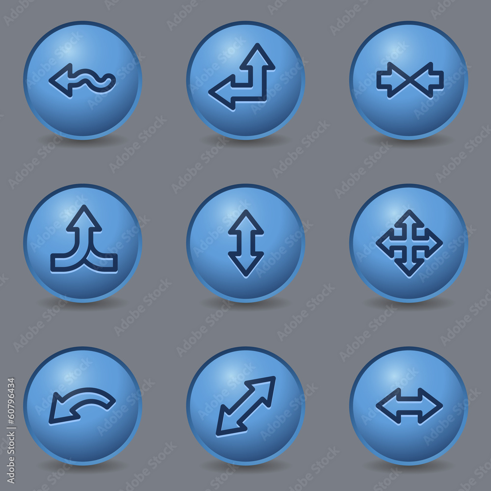 Arrows web icons, circle blue buttons Arrows web icons, circle blue buttons
