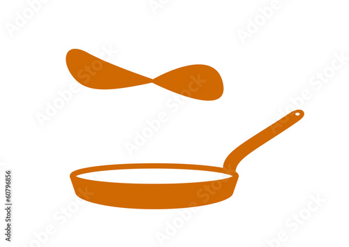 poêle à crêpes - Chandeleur - marron