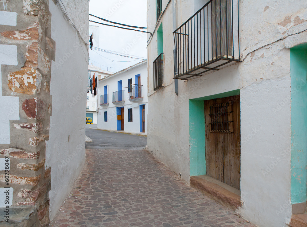 Obraz premium Ain village in Castellon whitewashed facades Spain