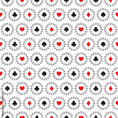 Seamless pattern with card suits