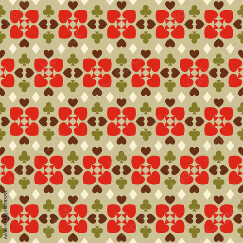 Seamless background with card suits