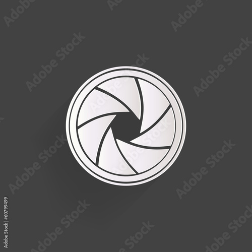 Photo camera diaphragm icon