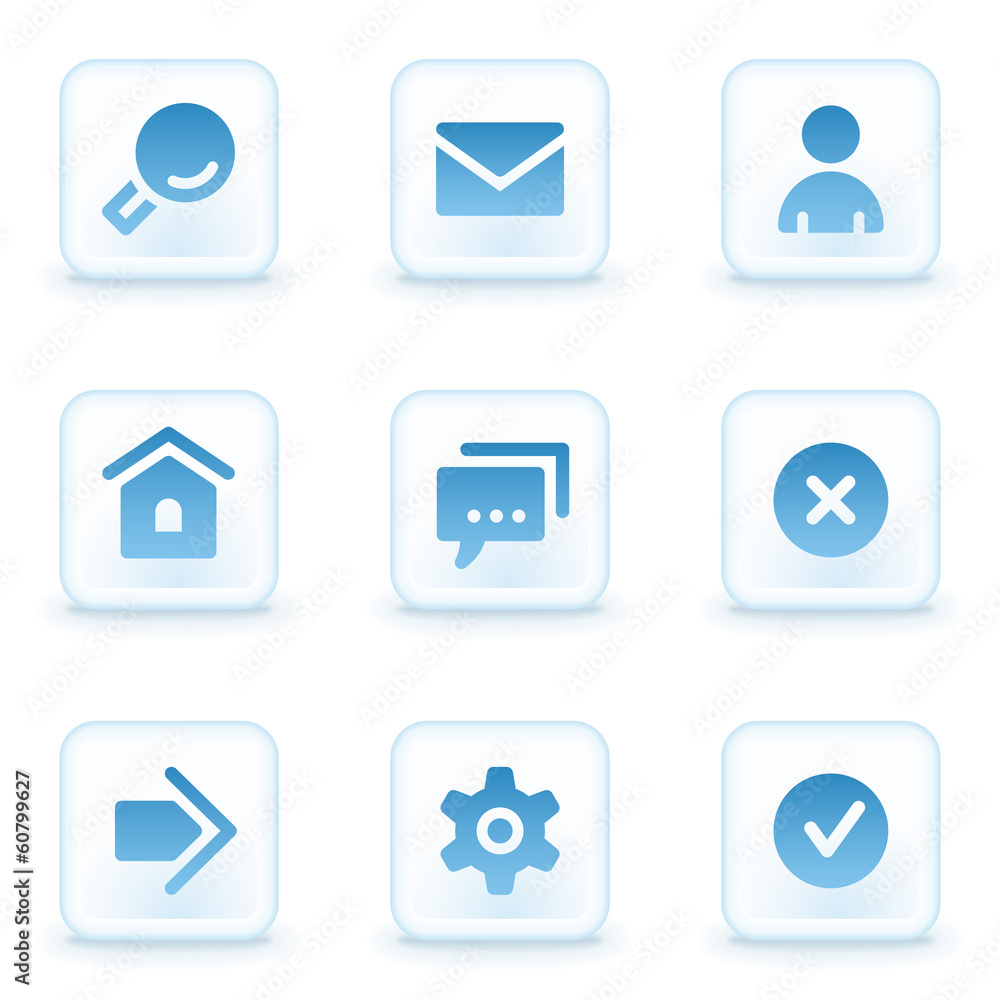 Basic web icons, winter buttons