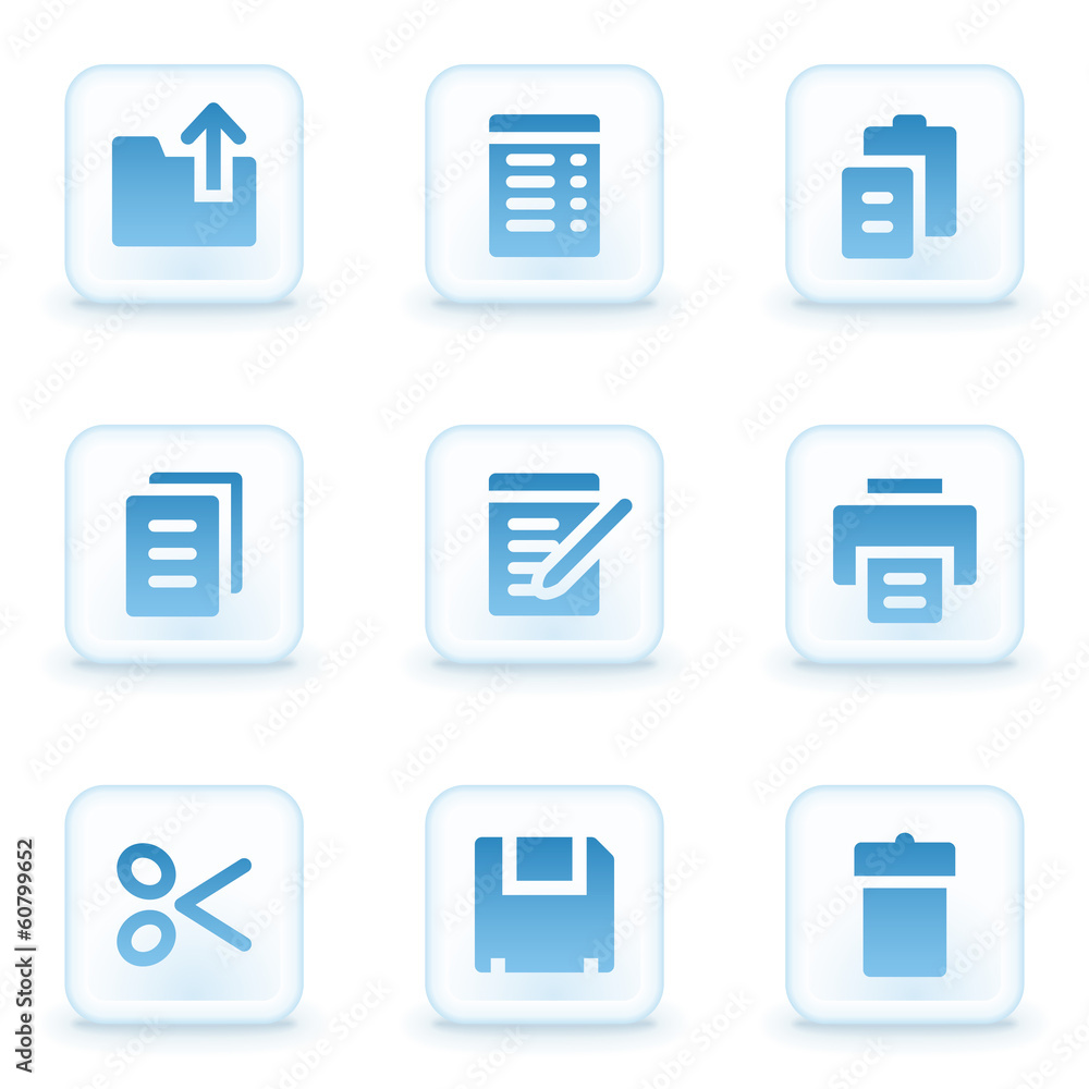 Document web icons, winter buttons