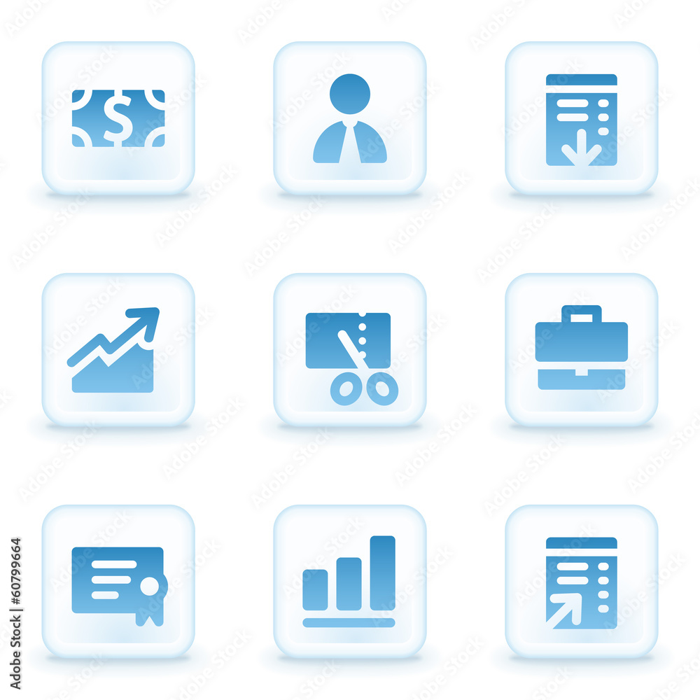 Finance web icons, winter buttons Finance web icons, winter buttons