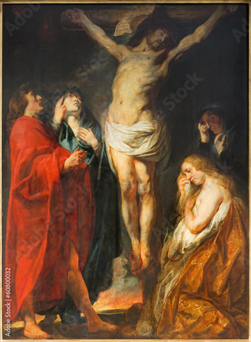 Fényképezés Antwerp - The Crucifixion paint by Jacob Jordaens