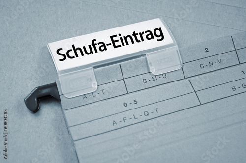 Ordner mit Schufa-Eintrag