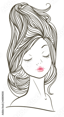Pretty girl illustration