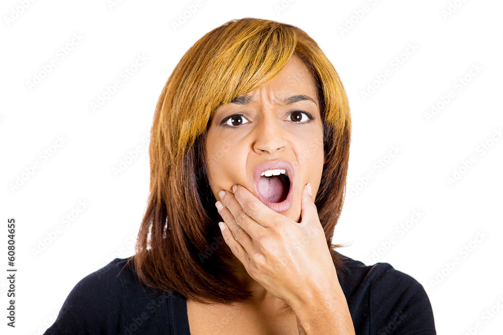 Woman with tooth ache, pain Woman with tooth ache, pain