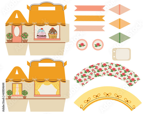 Cupcake box template