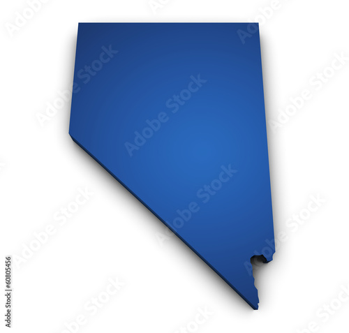 Map Of Nevada 3d Shape