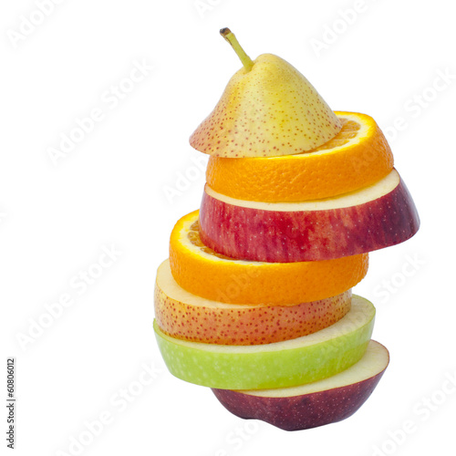 some slices of different fresh fruits