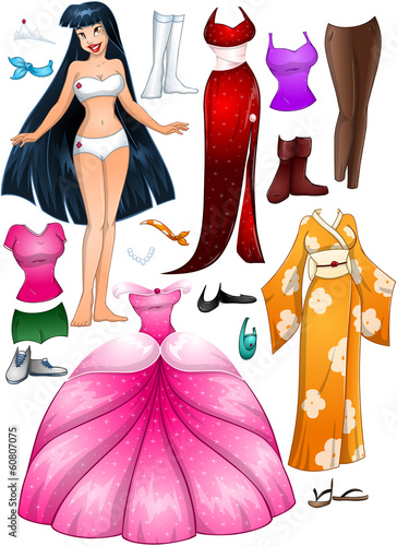 Asian Girl Princess Dress Up