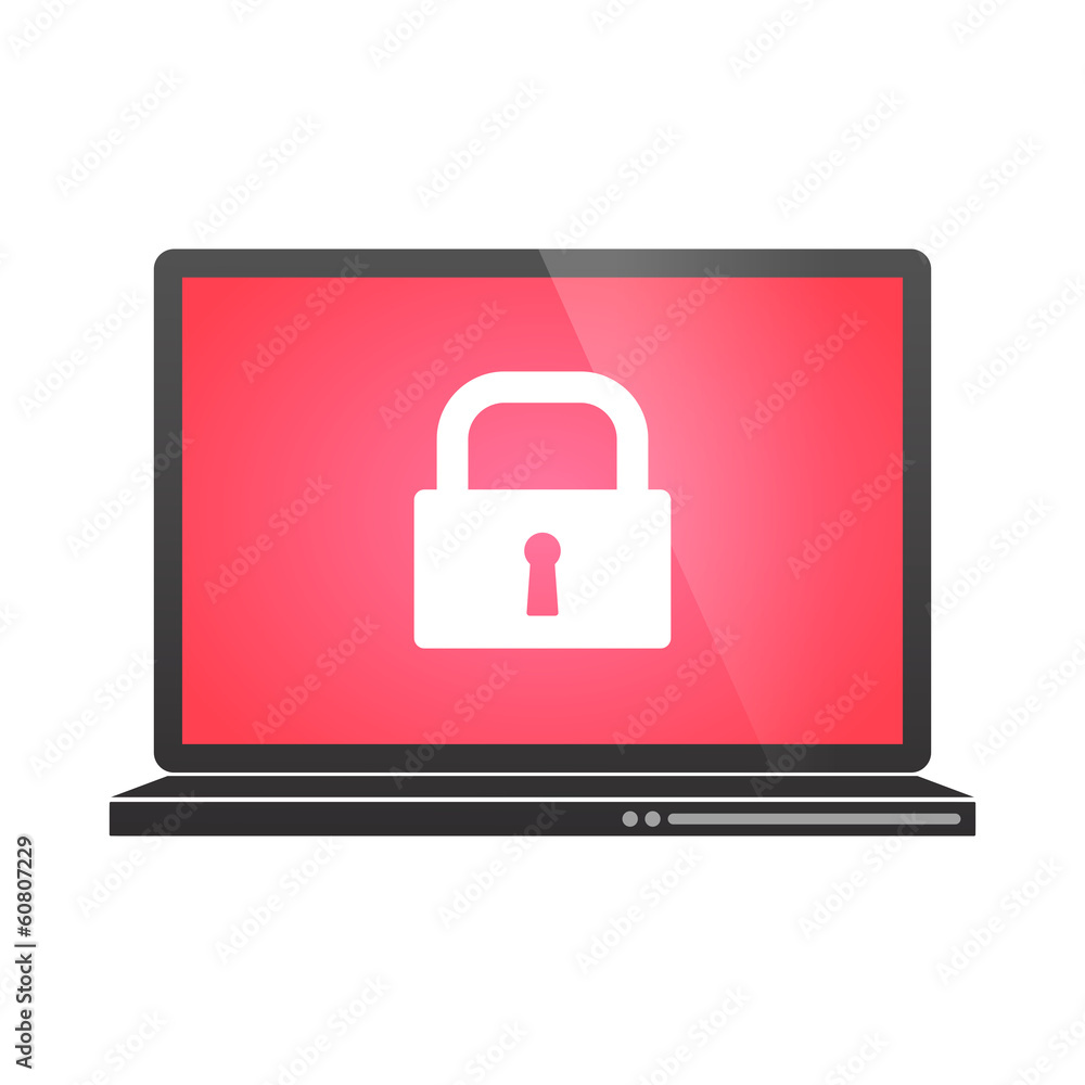 Laptop with icon Laptop with icon