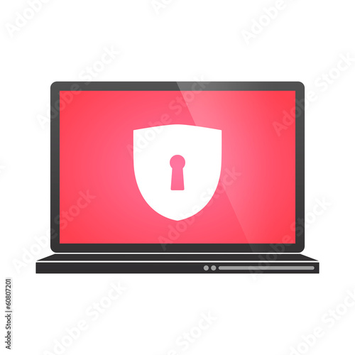 Laptop with icon