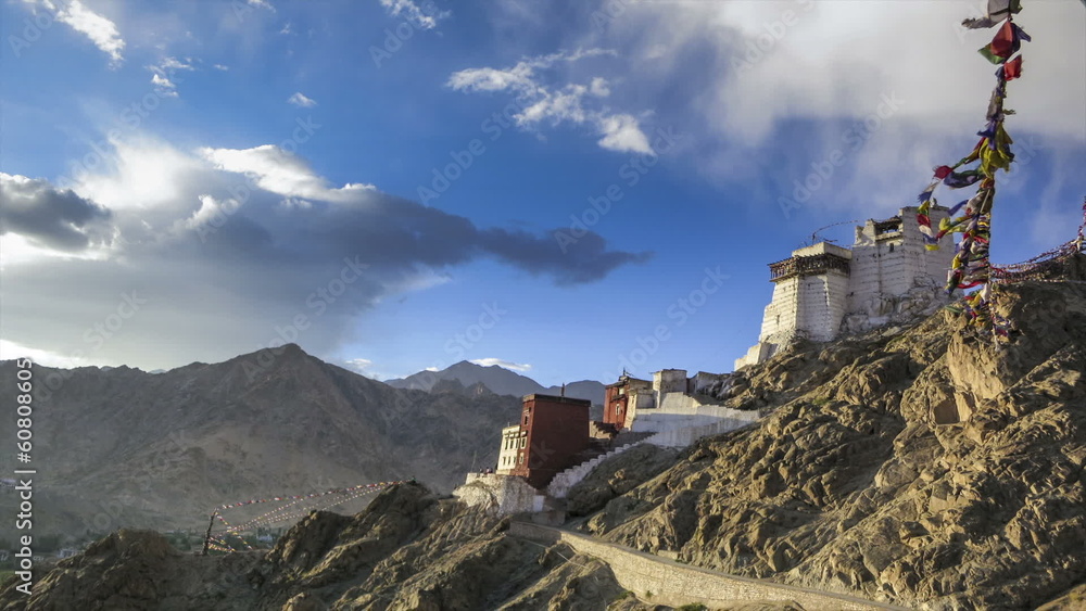 India Ladakh LEh Tze monastery time lapse India Ladakh LEh Tze monastery time lapse