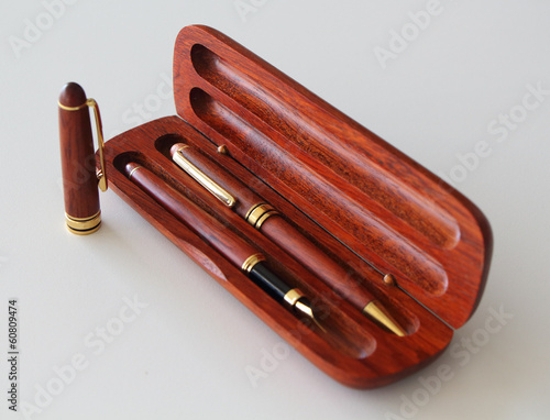 Pens in a case