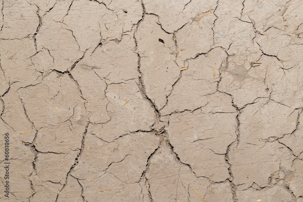 Fototapeta premium abstract background of cracked clay wall