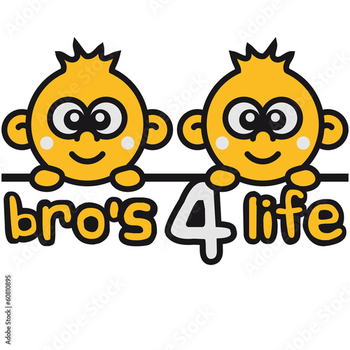 Obraz na płótnie Bros 4 Life Comic Design