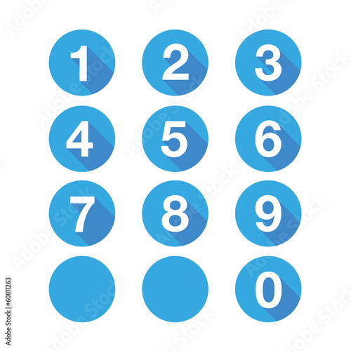 Numbers set. Vector flat design