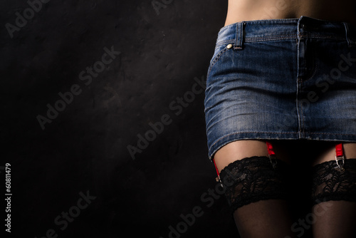 Obraz na płótnie Jeans skirt closeup