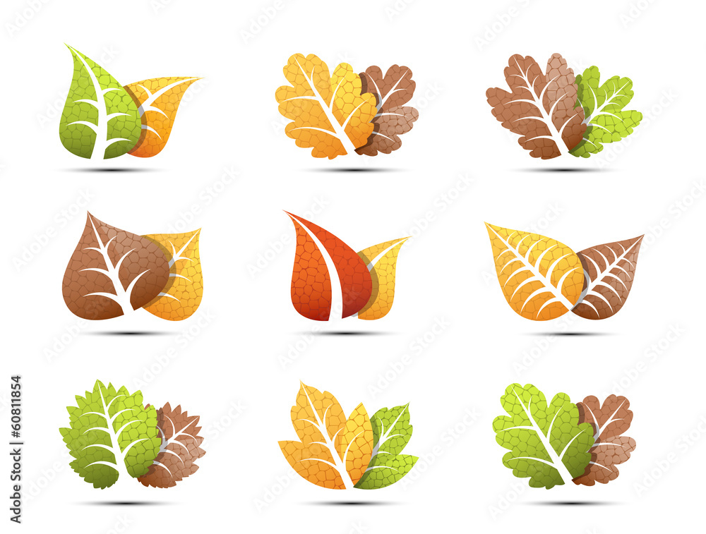 Leaves icons Leaves icons