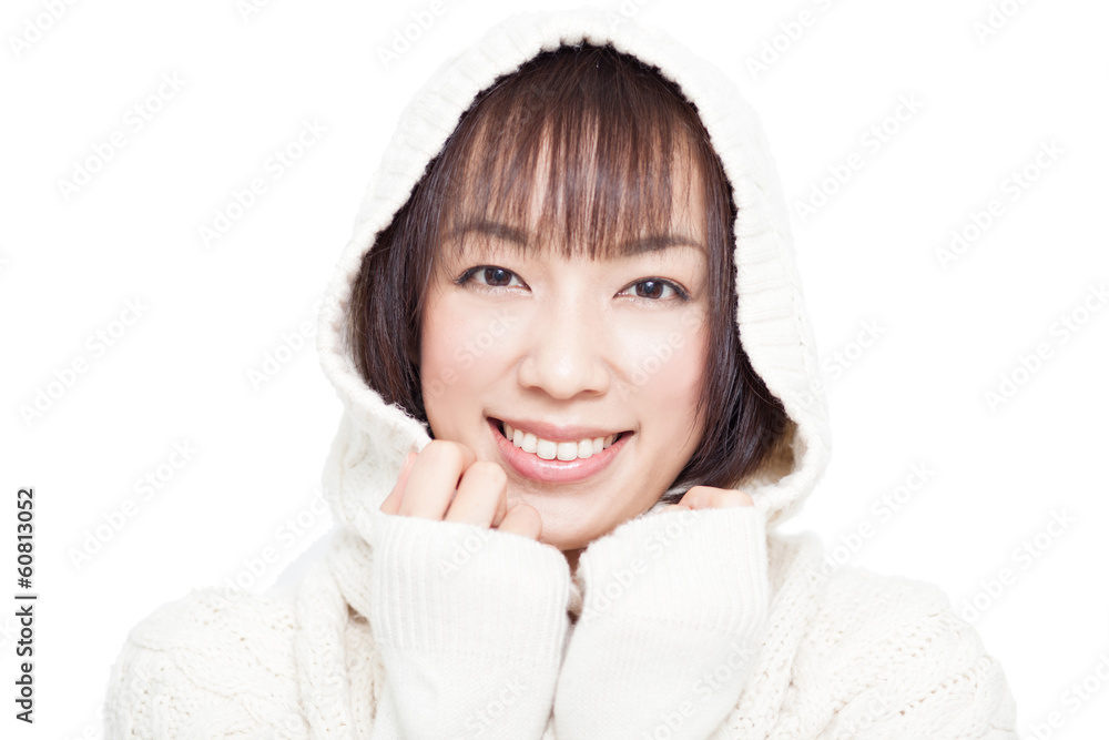 フードを被った女性 フードを被った女性