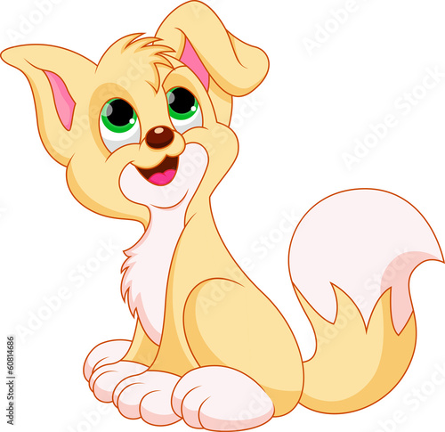 Illustration of cut dog cartoon