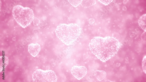 Hearts and particles, Valentine day background