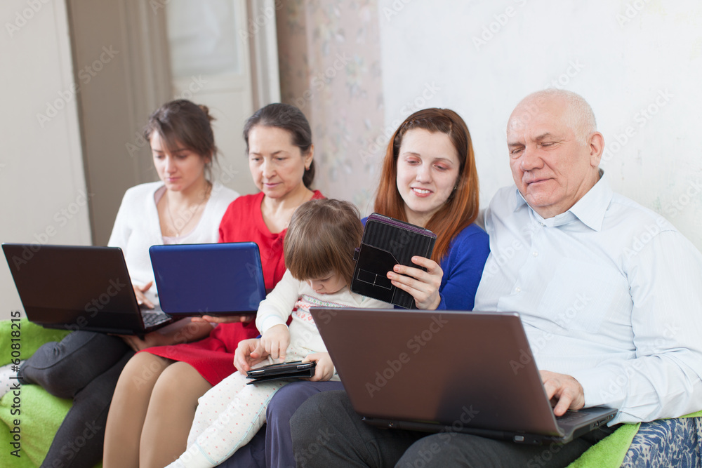 family uses few portable computers
