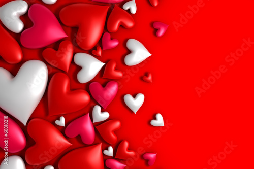 Colorful hearts background