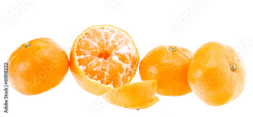 Peeled Tasty Sweet Tangerine Orange Mandarin Fruit