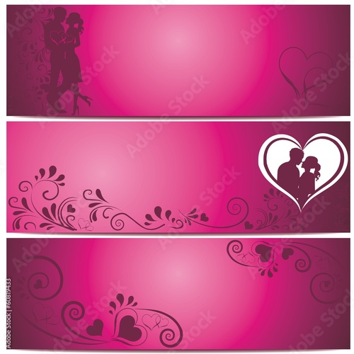 3 Banner zum Valentinstag