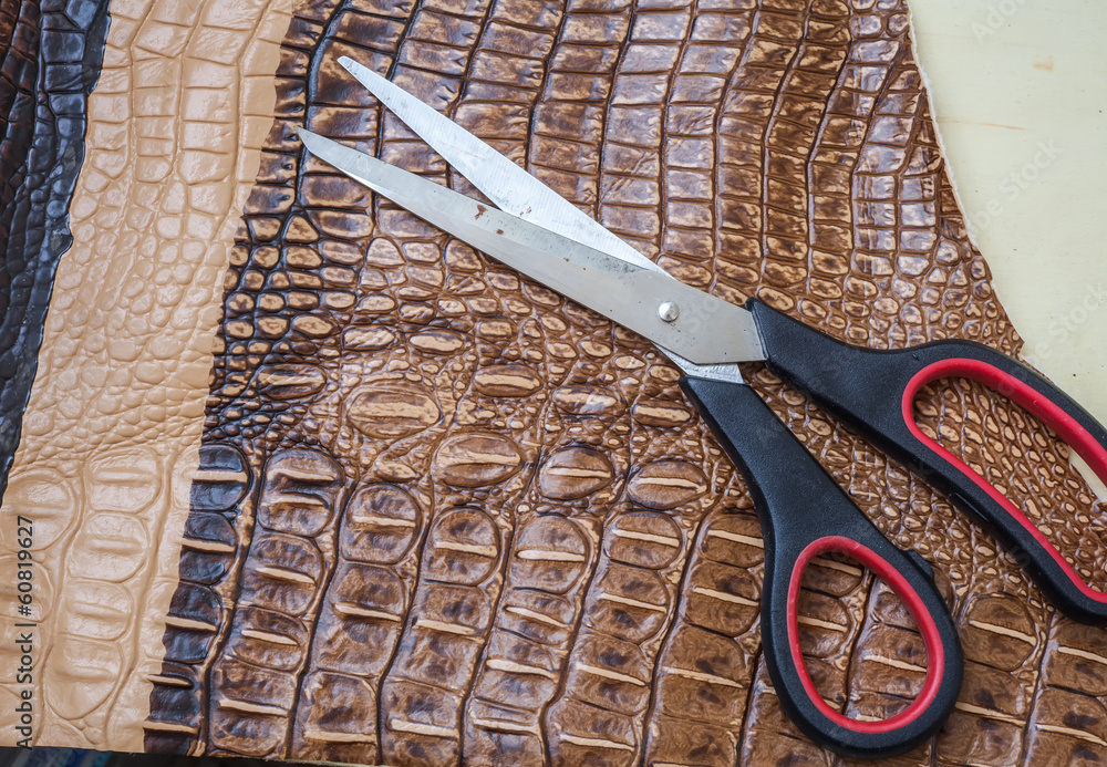 Obraz premium Crocodile skin texture