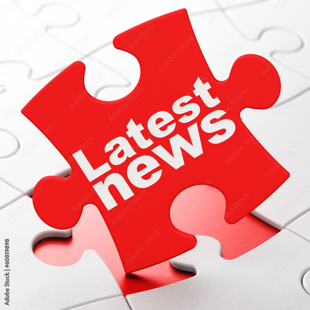 News concept: Latest News on puzzle background News concept: Latest News on puzzle background