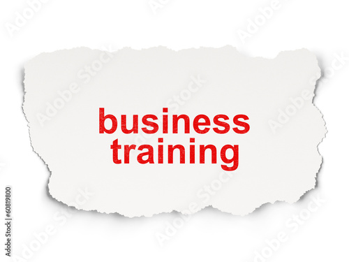 Education concept: Business Training on Paper background