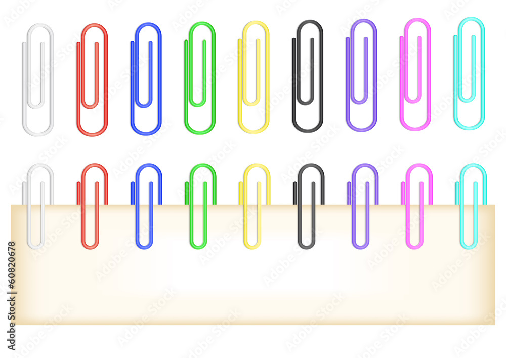 Colorful paper clips collection Colorful paper clips collection