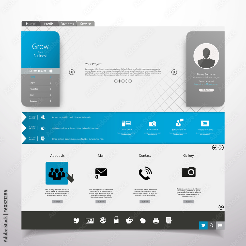 Modern Website Template Design Modern Website Template Design