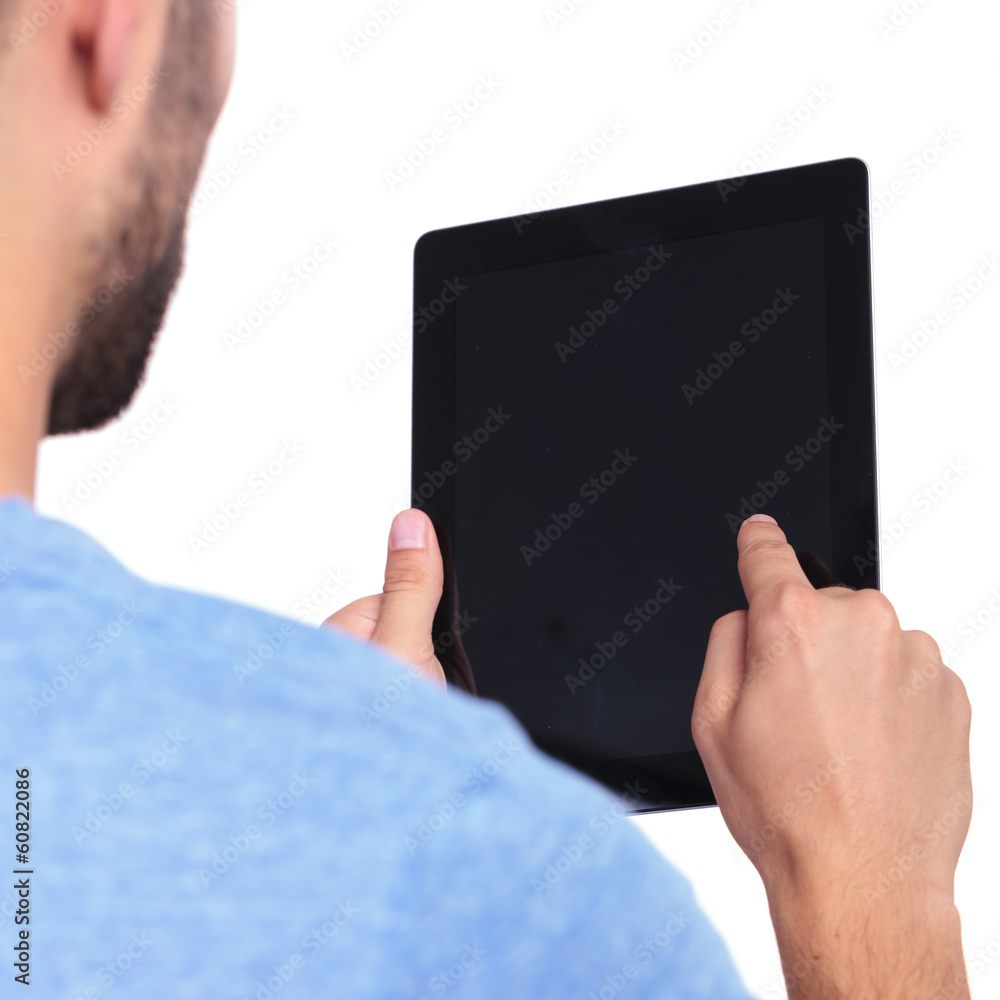 © Viorel Sima - man working on his tablet pad computer © Viorel Sima - man working on his tablet pad computer