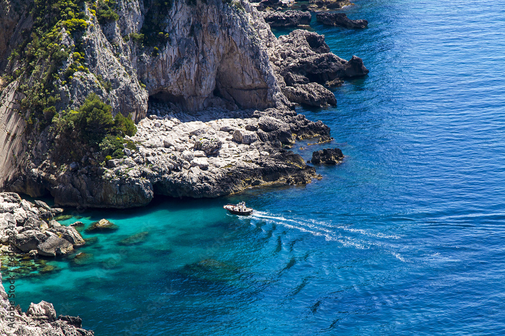 Rocky coastline, Capri island (Italy)