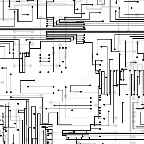 Circuit board background, technology style illustration
